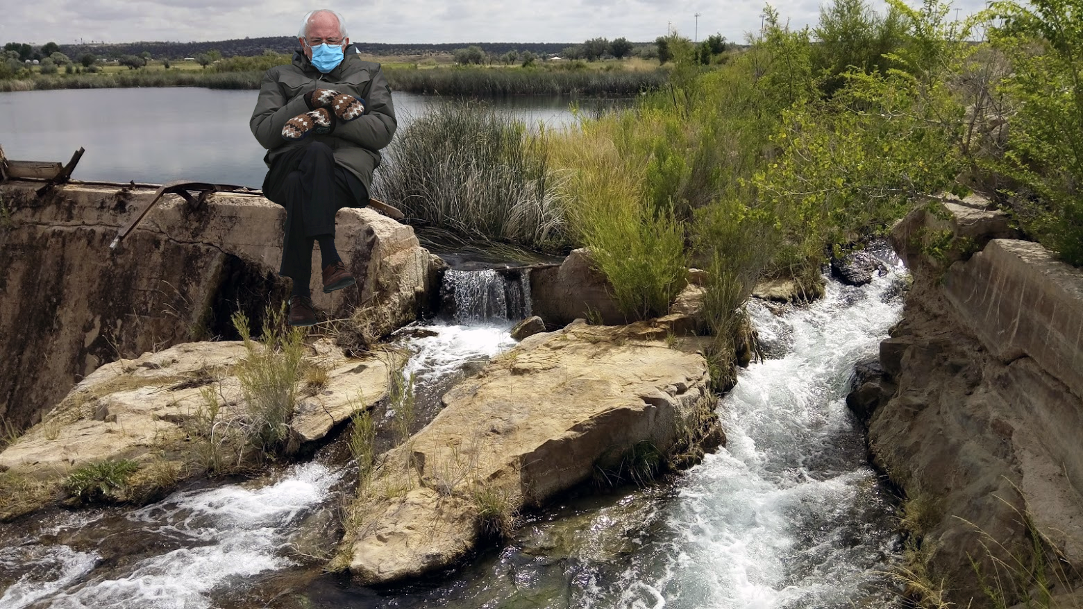 Bernie at Power Damn Falls in Santa Rosa NM