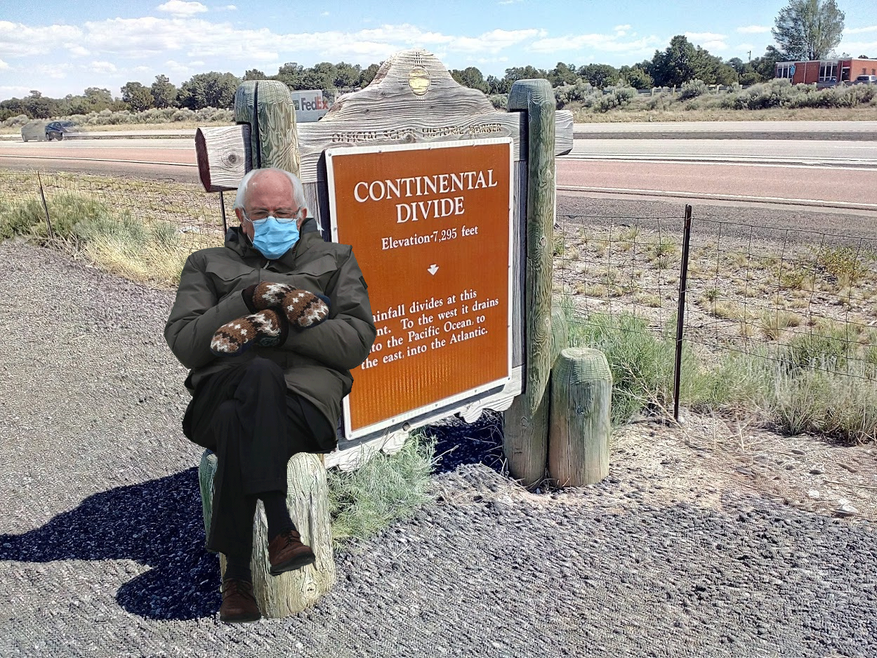 Bernie at the Continental Divide